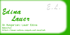 edina lauer business card